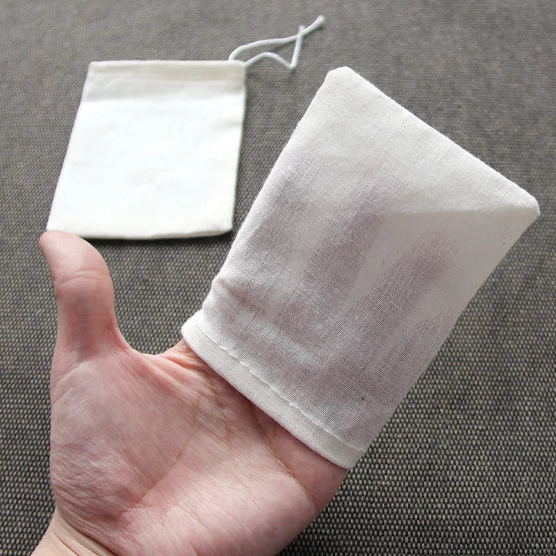 50pcs Tea Empty Cotton Muslin Bags