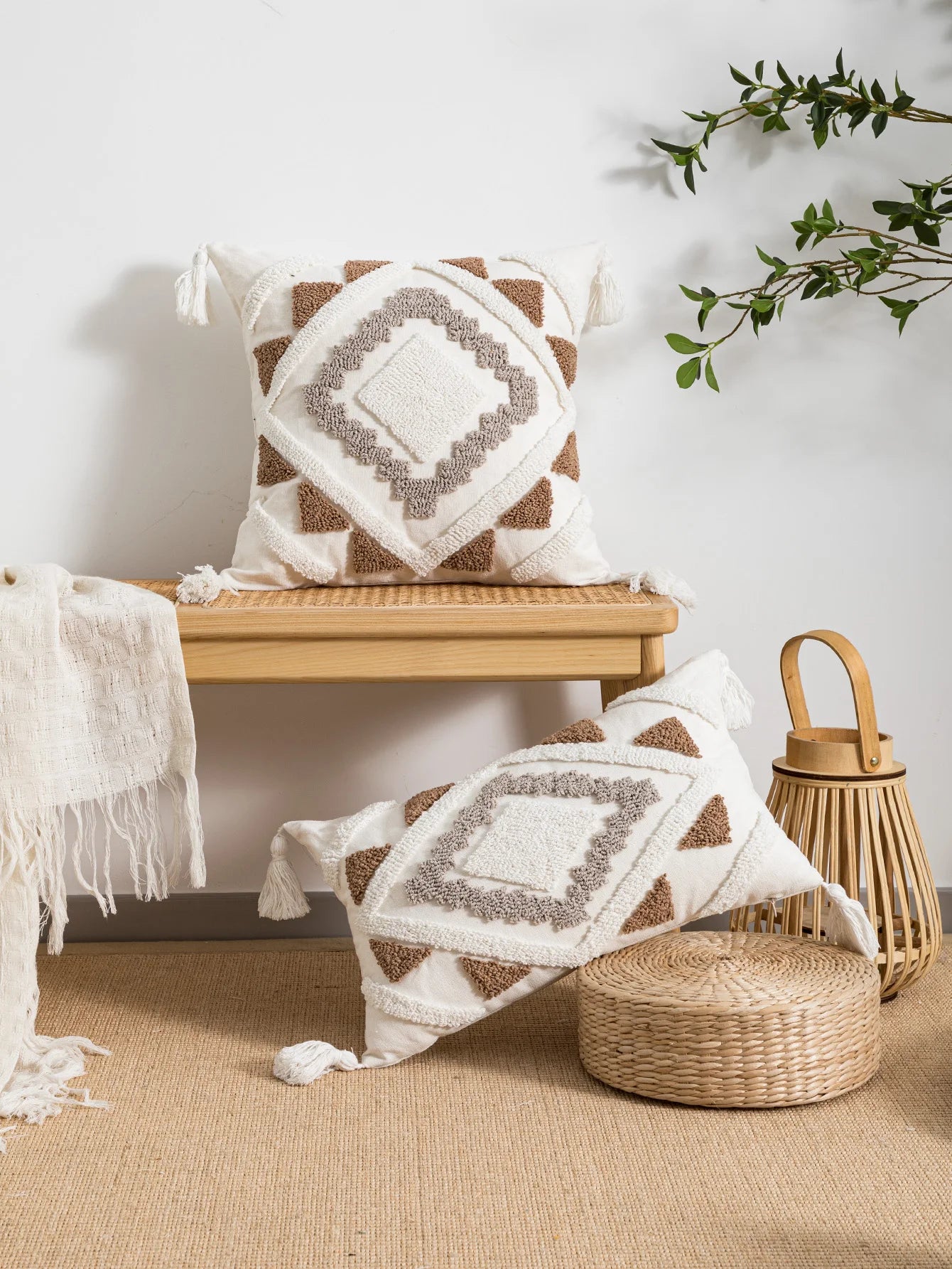 Multi-Color Geometric Combination Pillow Cover