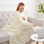 Load image into Gallery viewer, White Boho Throw Blanket

