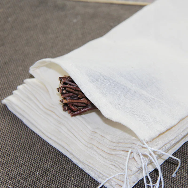 50pcs Tea Empty Cotton Muslin Bags