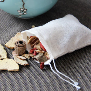 50pcs Tea Empty Cotton Muslin Bags