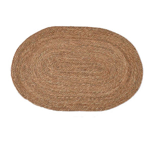 Woven Round Rattan Floor Mat