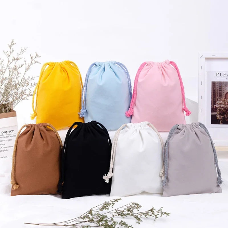 Reusable Cotton Drawstring Bags