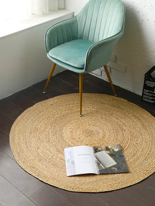 Woven Round Rattan Floor Mat