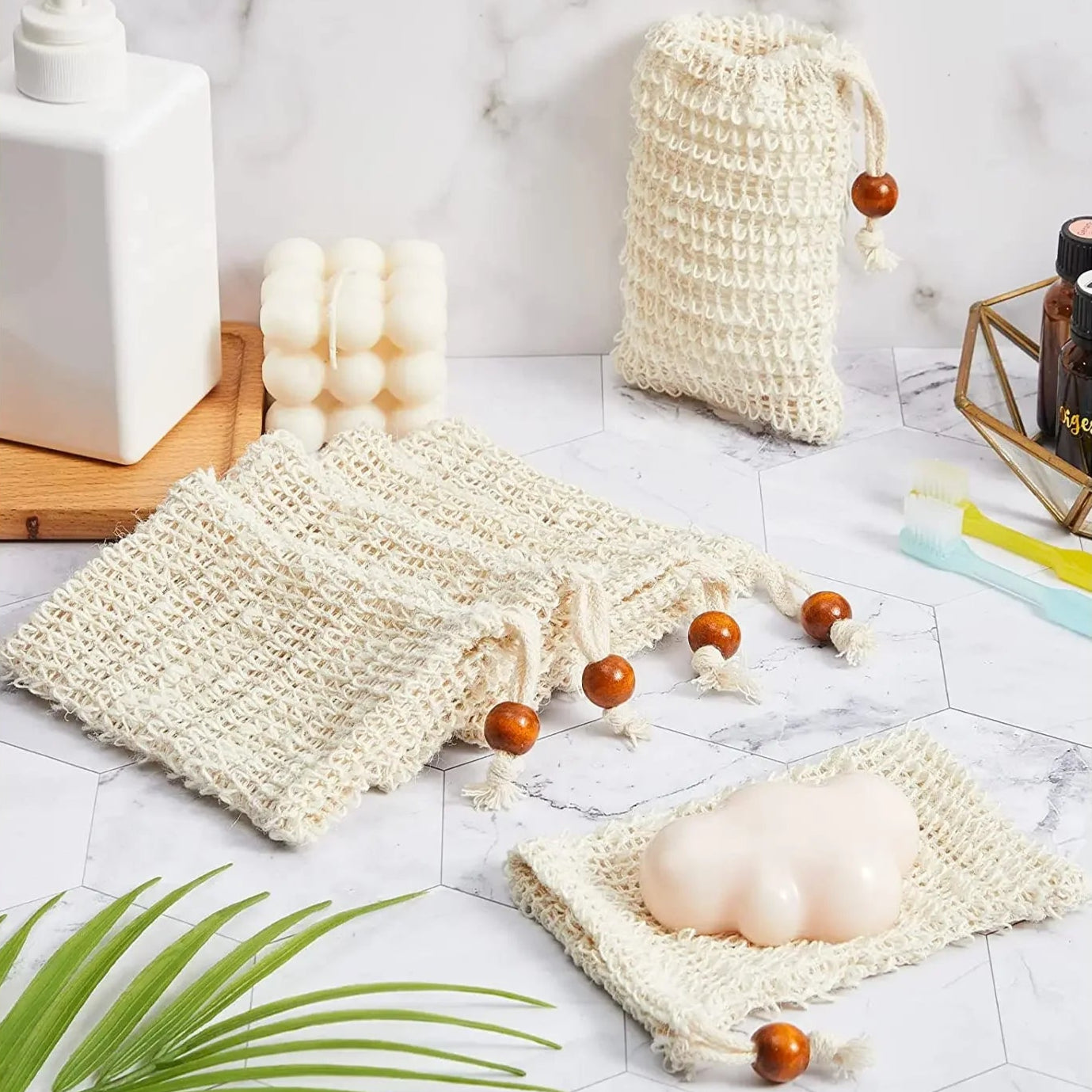 30pcs Exfoliating Soap Bag