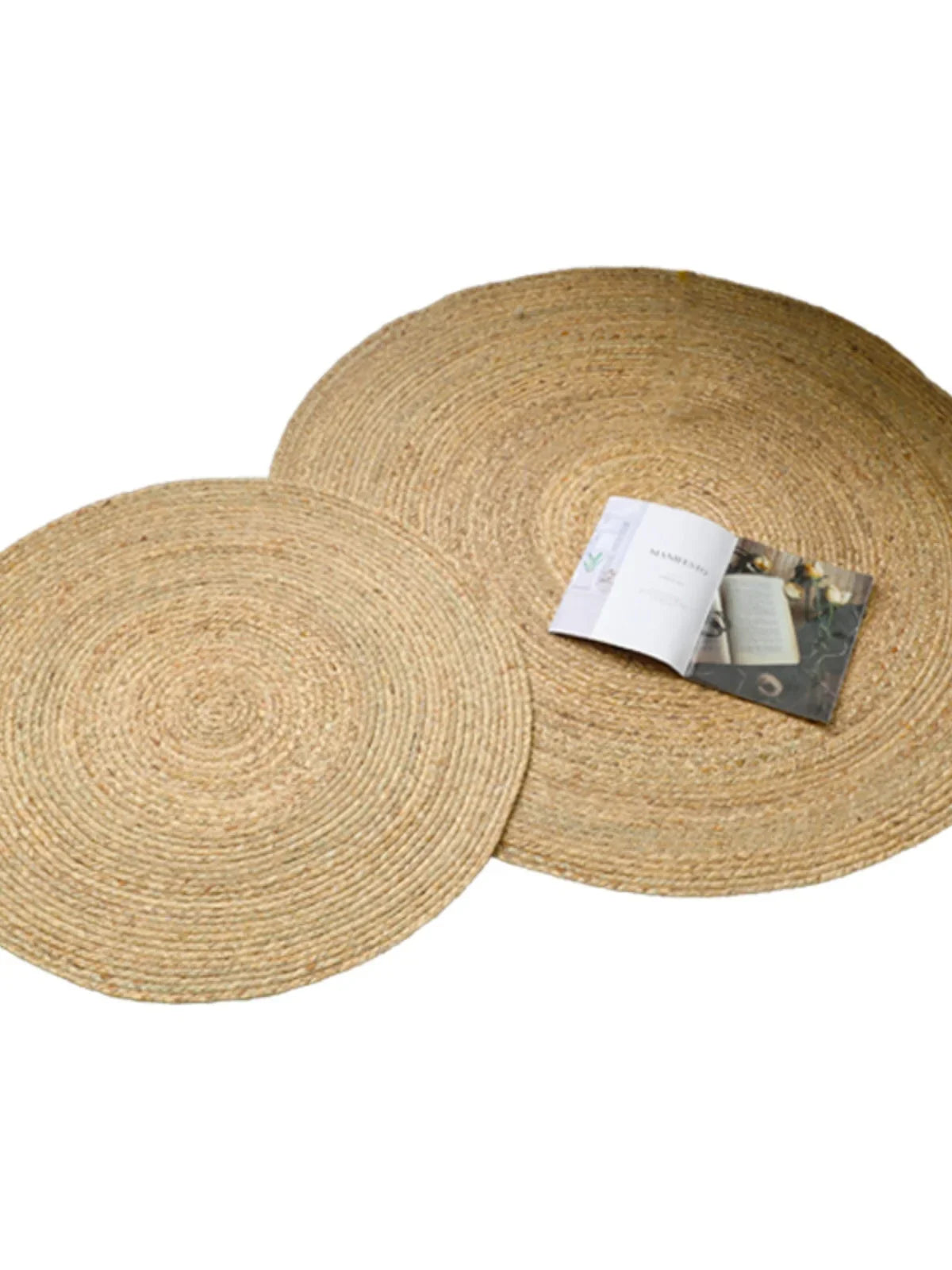 Woven Round Rattan Floor Mat