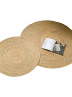 Load image into Gallery viewer, Woven Round Rattan Floor Mat
