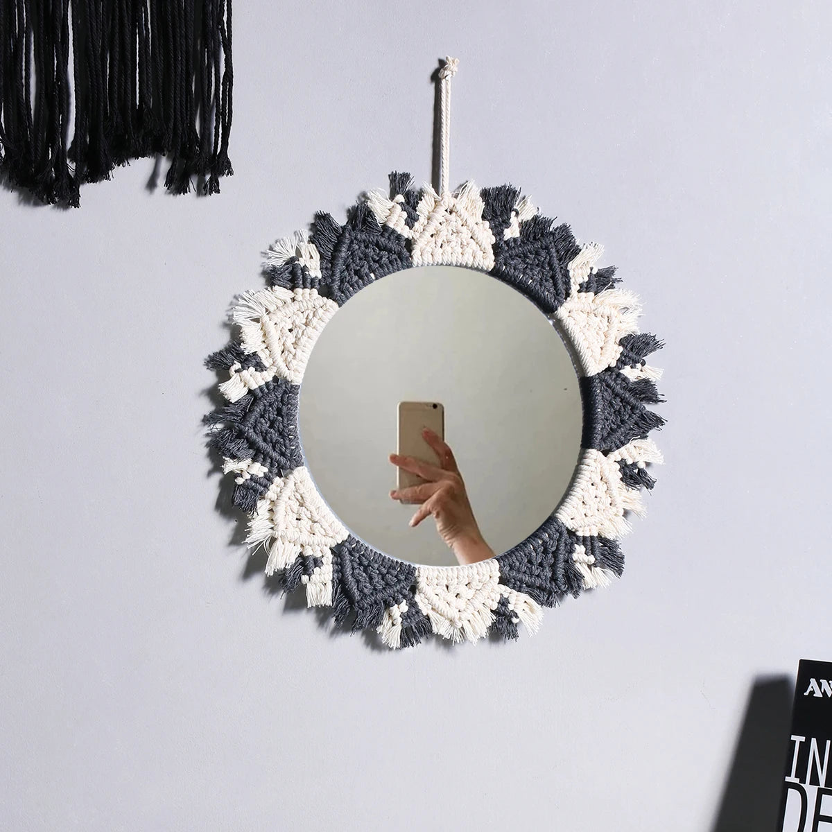 Wall Hanging Boho Mirror